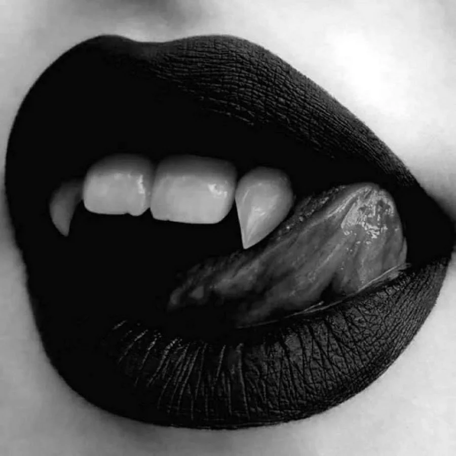 Черно белые губы - 51 фото