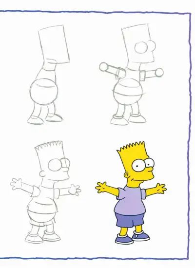 Симпсоны рисунки для срисовки легкие 64 фото